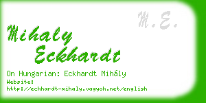 mihaly eckhardt business card